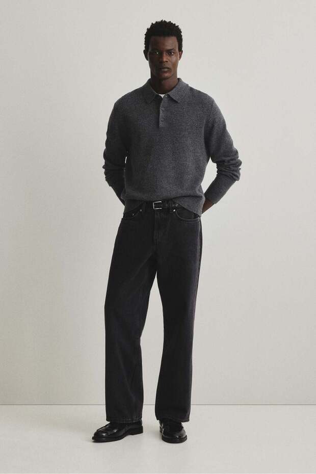 Regular Fit Wool polo shirt