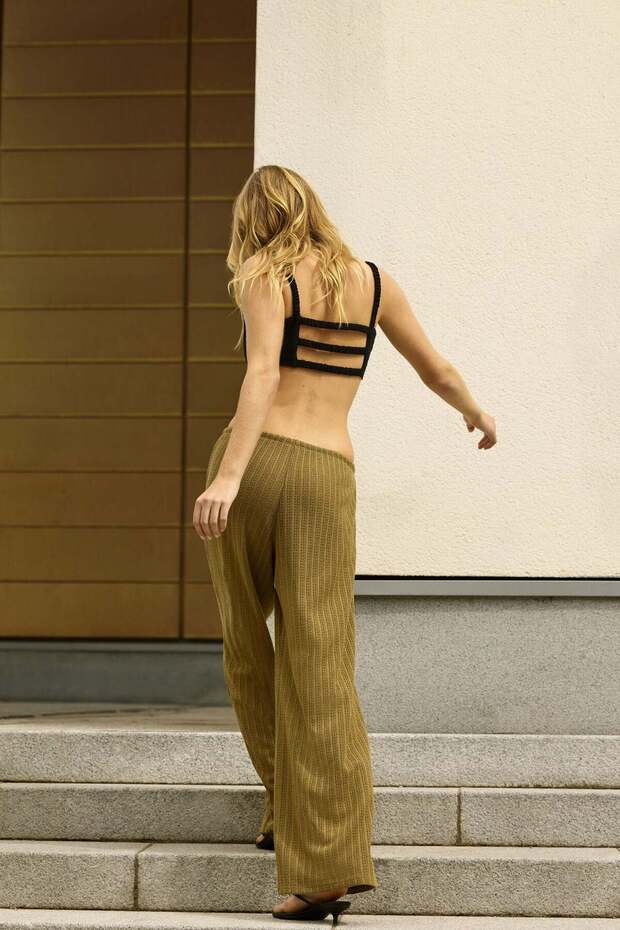 بنطلون محبوك برباط - 5