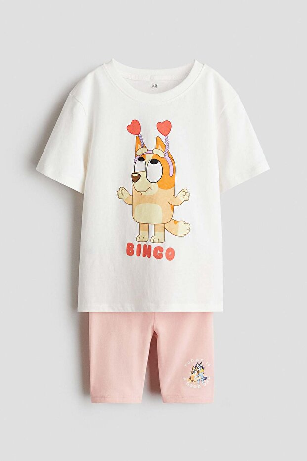 طقم مطبوع مكون من قطعتين - 2