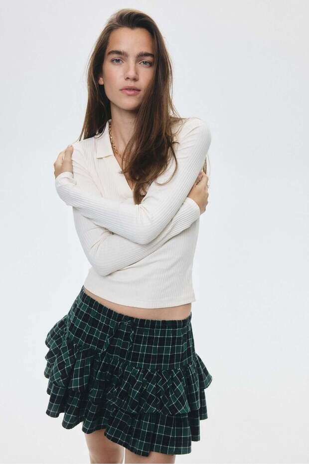 Tiered drawstring skirt - 3