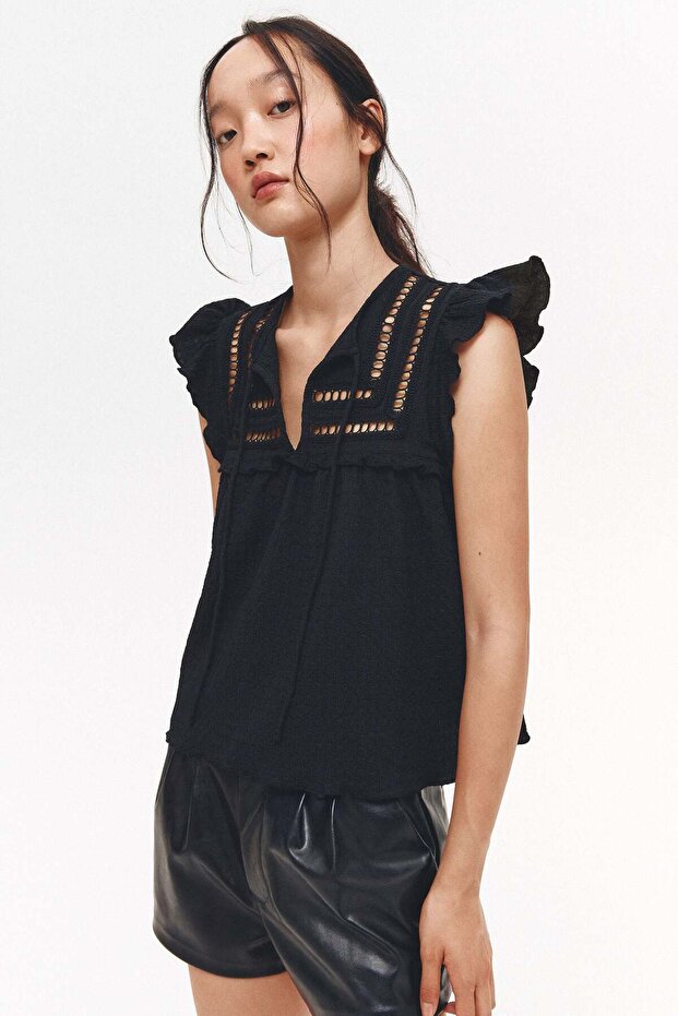 Textured jersey top - 2