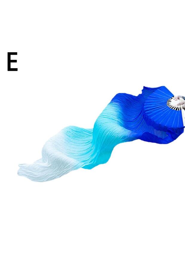 D 150cm Length Hot Sell Ms.Belly Dancing Fan Gradient Color Dancer Practice Long Imitation Dance Pr.