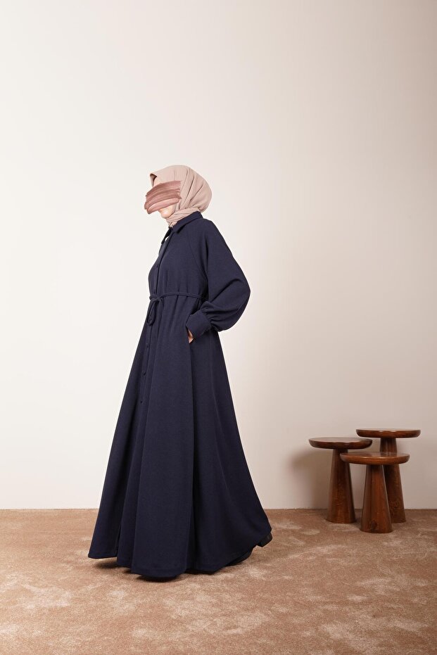 Kloş Triko Ferace-Lacivert - 4