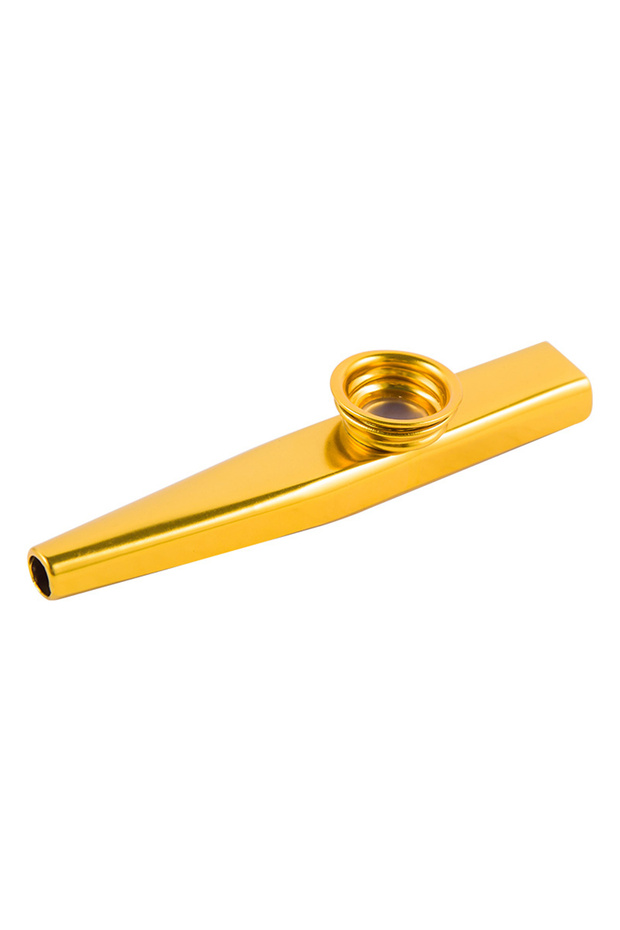 Gold Kazoo Silver Aluminum Alloy with Membrane Flute Diaphragm Mouth Kazoos Musical Instruments