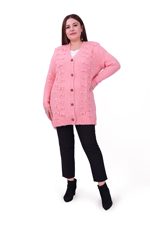 Tesettür düğmeli hırka - 2