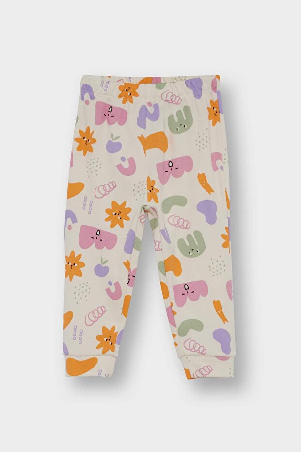 Kız Bebek Pijama Takımı Desenli Uzun Kollu Üst Uzun Alt F0635A525AU - 2