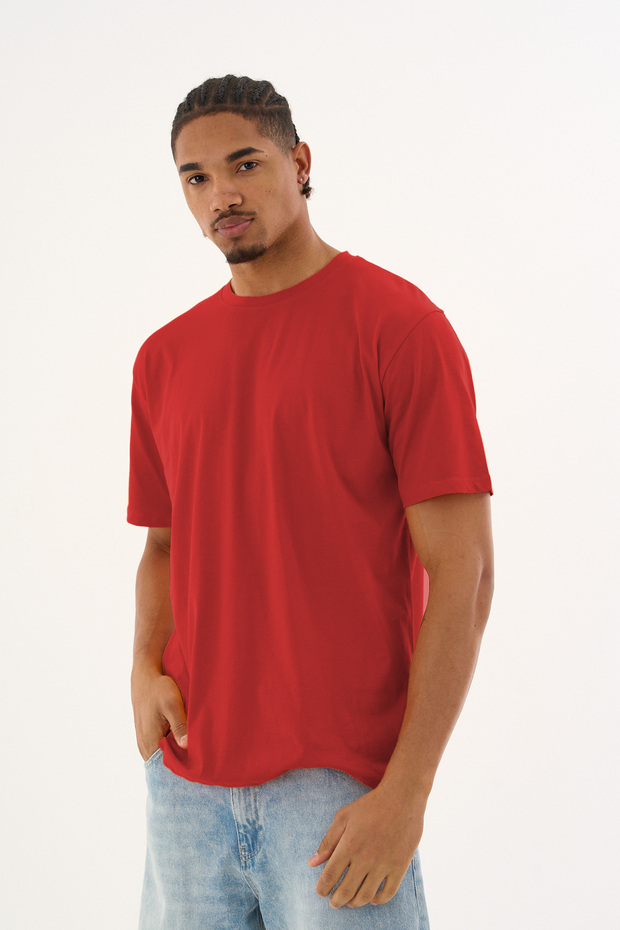 Men's 100% Organic Cotton Soft Textured Comfort Fit Crew Neck T-Shirt E222