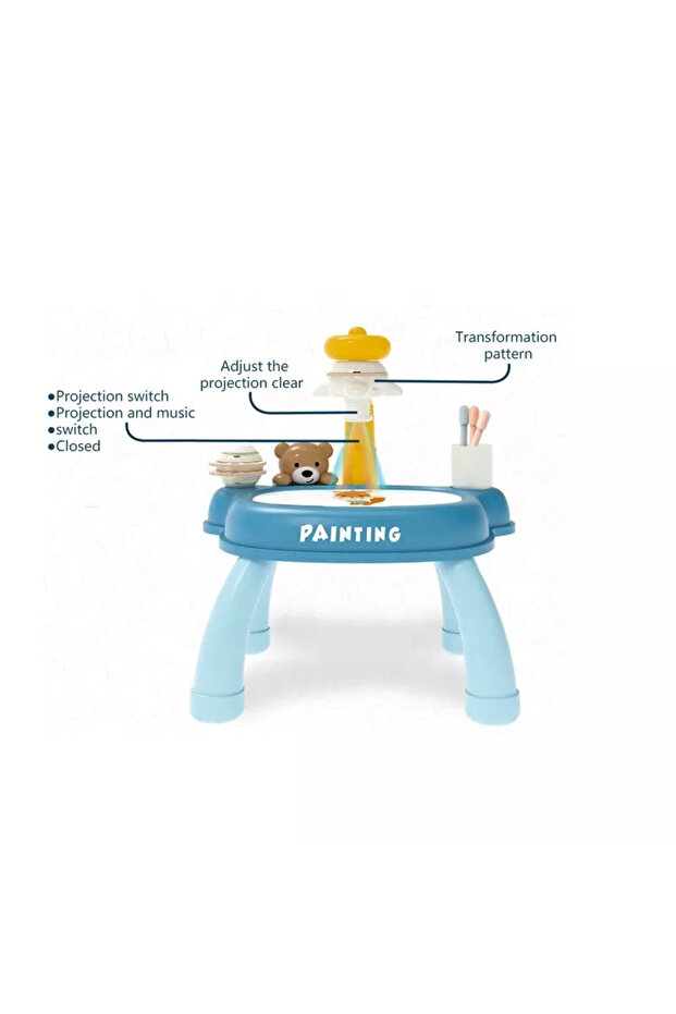 drawing table with projector and accessories - 3