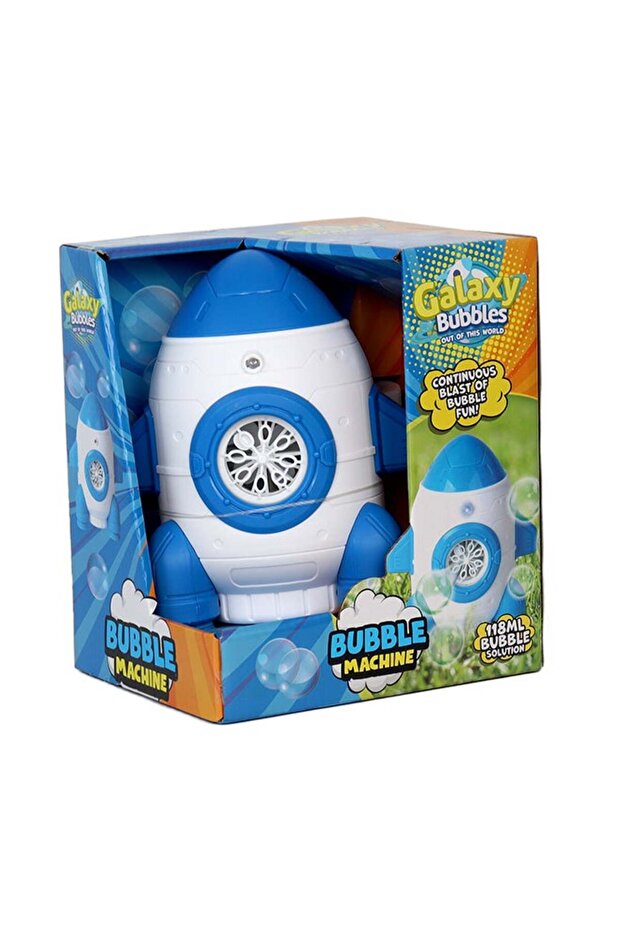 Galaxy Bubbles Space Light Up Rocket Bubble Machine, with 118ml Bubble Solution, 4xaa Batteries Not - 1