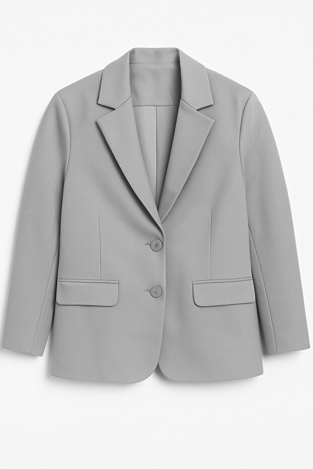 Regular Astarlı Dokuma Blazer CEKET - 4