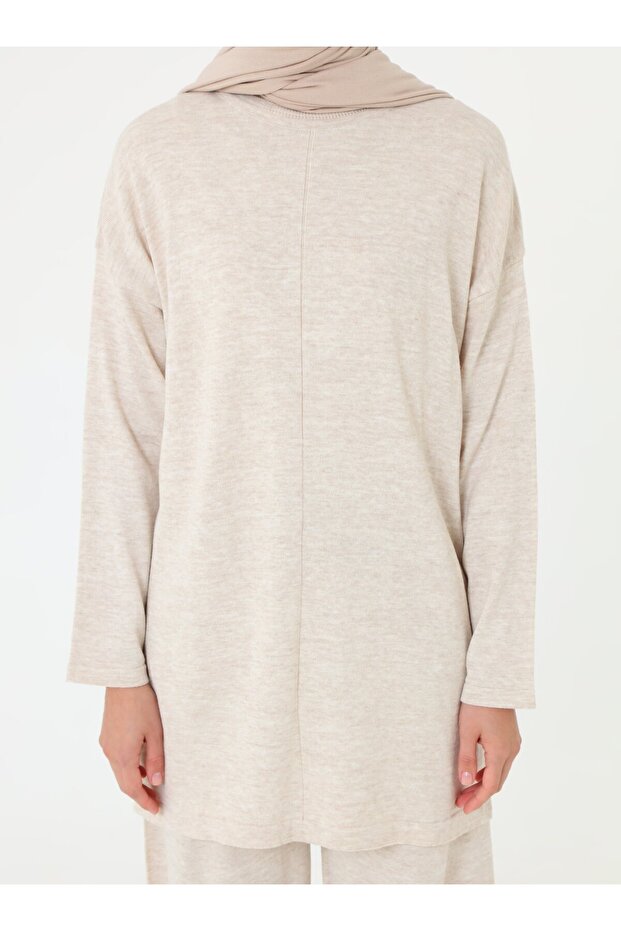 Triko Basic Tunik & Pantolon Takım - Vizon - - 6