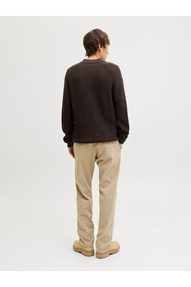 Gestricktes Polo Einfarbig Gestricktes Polo - 3