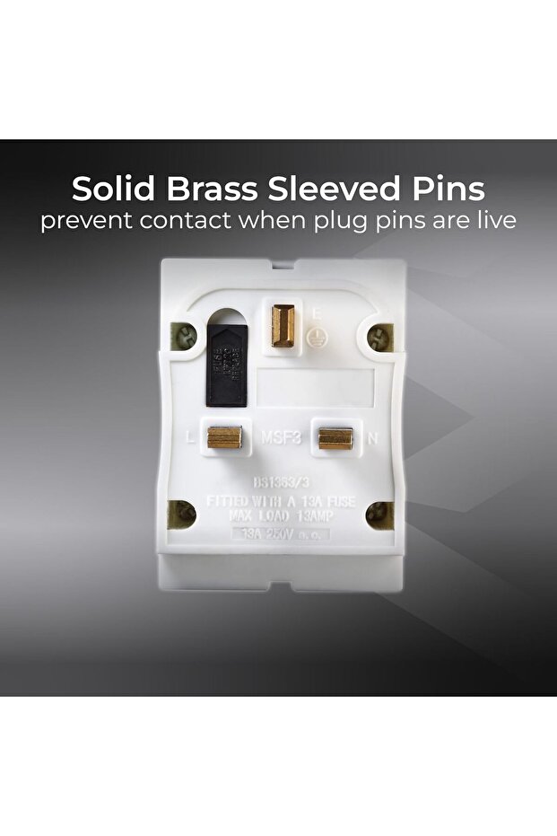 محول متعدد المقابس 3 في 1 مع ضوء مؤشر، أقصى حمل 13 أمبير، قابس طاقة 220-240 فولت - 4