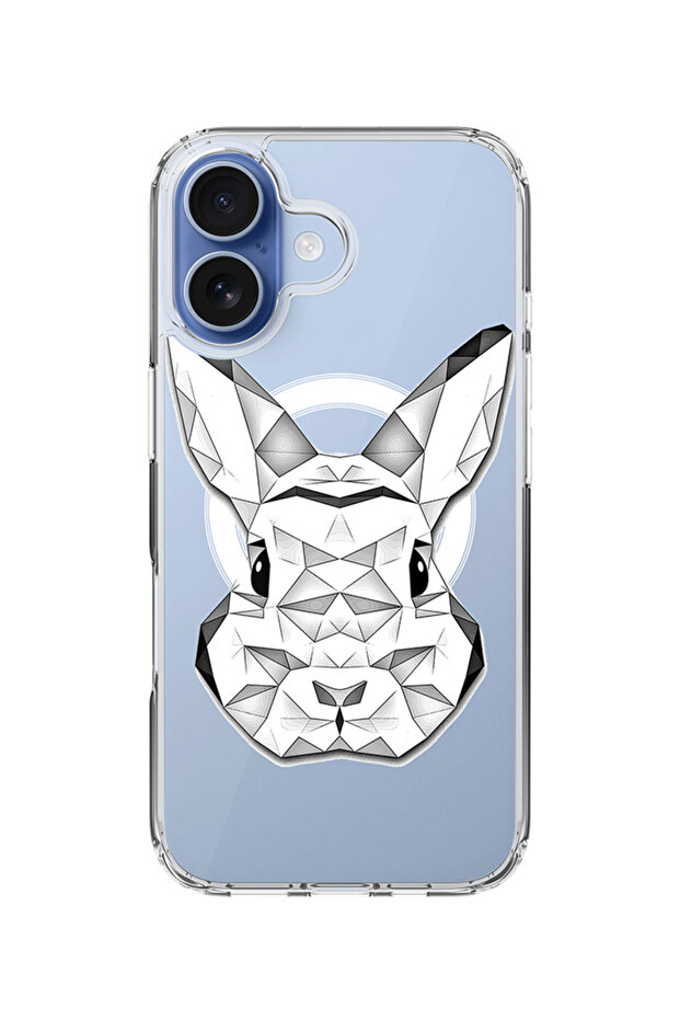 Classic Clear MagSafe Case for iPhone 17 , Hybrid Soft Case Flexible Transparent Cover - Poly Bunny