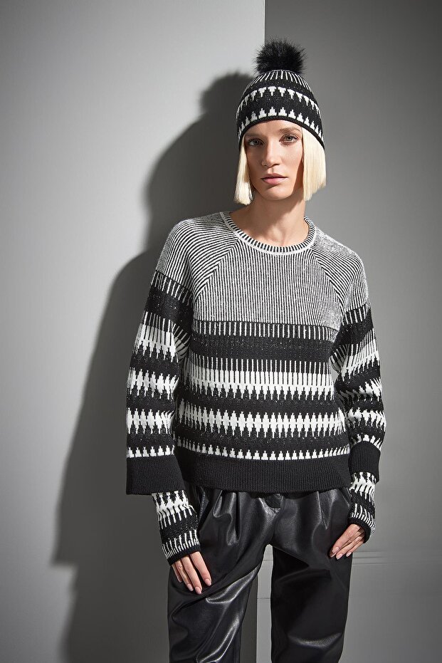 Desenli Pullu Multi Triko Eldiven - 4