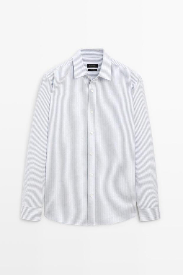 Regular fit çizgili gömlek - 5