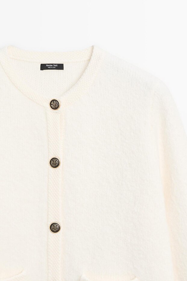 Dore düğmeli kısa hırka - 6