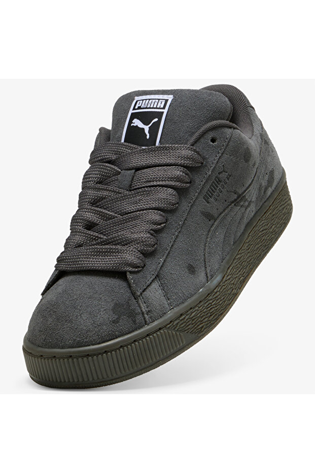 Suede XL Splatters Unisex Gri Spor Ayakkabı - 5