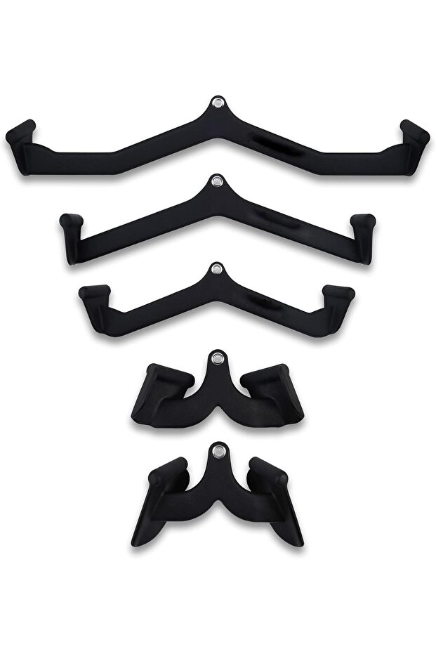 Commercial Premium 5-Set Cable Machine Attachments for Gym Machines, Lat Pull Down Cable Handles