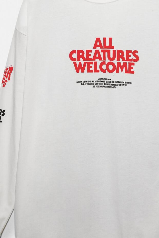 Beyaz Stranger Things t-shirt - 7