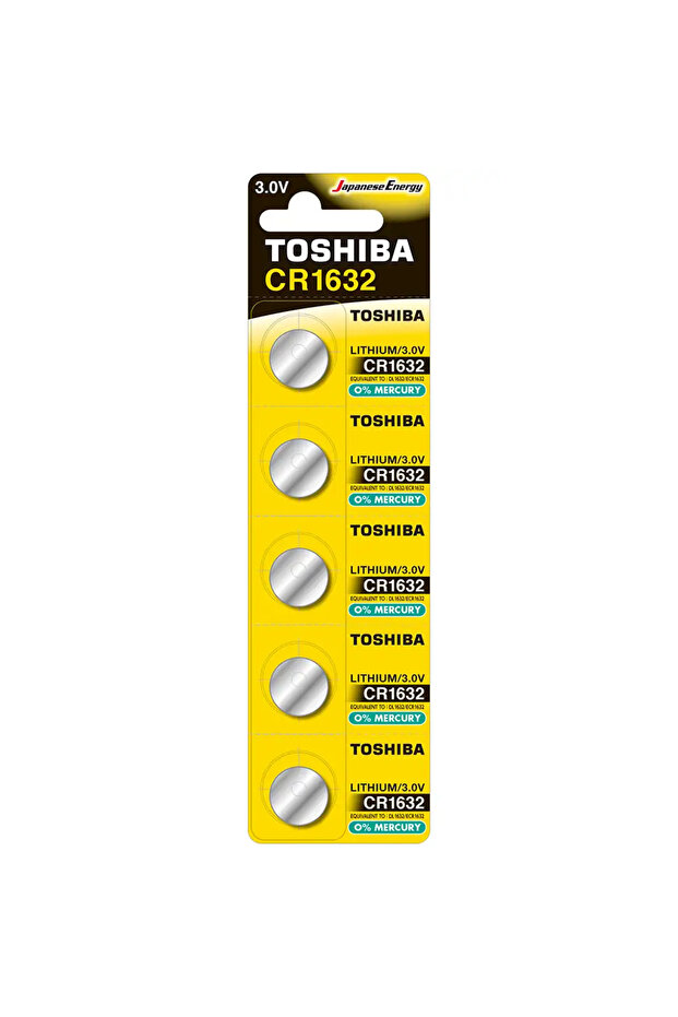 Lithium Coin Cell Battery 3V CR1632 Cell- 5pc