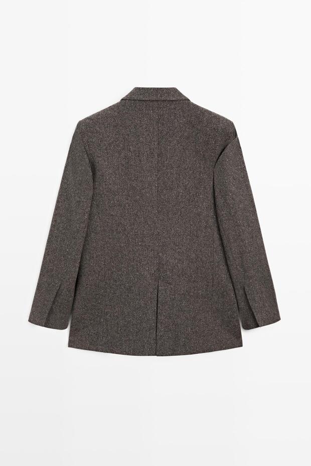 İp görünümlü triko takım blazer - 8