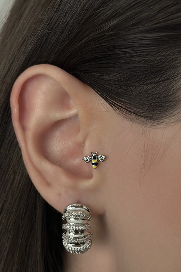 Çelik Arı Tragus Piercing - 1