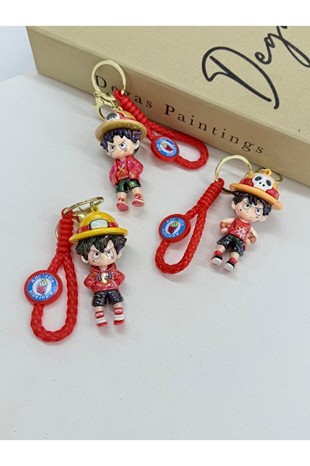 3-Piece Monkey D. Luffy Luxury Character Keychain and Bag Ornament