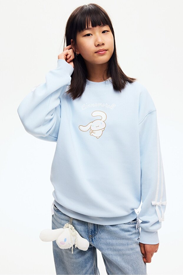 Baskı Motifli Oversize Sweatshirt - 1