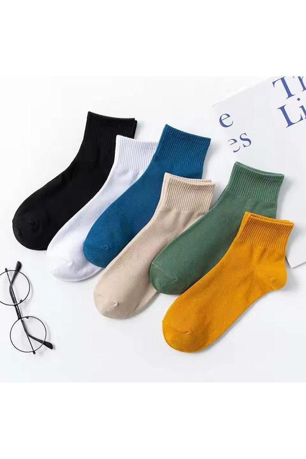10 Pairs Economical Pack Unisex Tennis College Socks