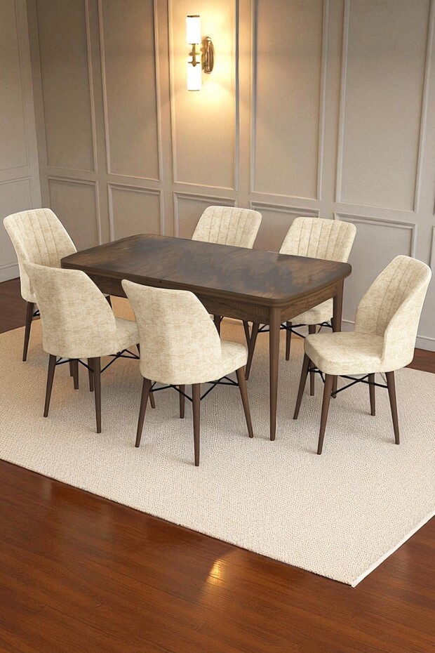 Flexa Comfort Serisi 6 Adet Flex Sandalye Mutfak Masası Takımı - 2