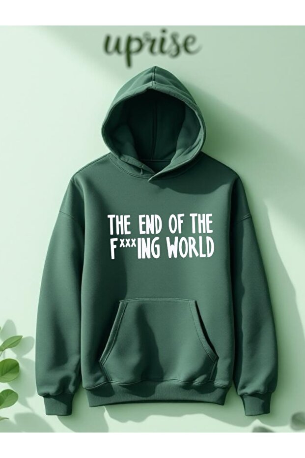 سويت شيرت كبير الحجم مصنوع من القطن المطبوع بـ 3 خيوط من The End Of The World