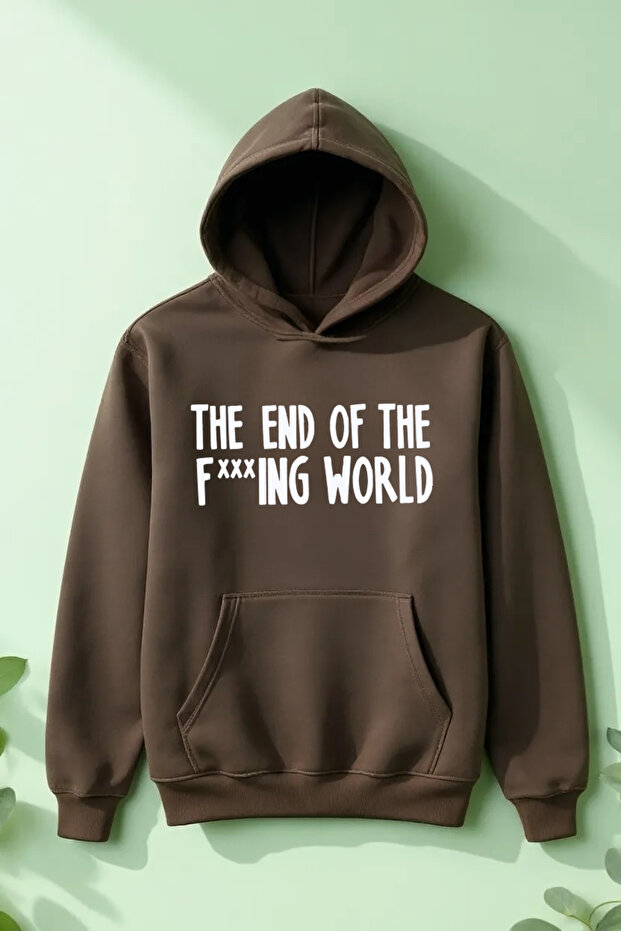 سويت شيرت كبير الحجم مصنوع من القطن المطبوع بـ 3 خيوط من The End Of The World