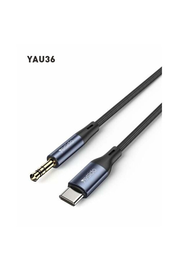 كابل AUX YAU36 بطول متر واحد من 3.5 مم إلى النوع C