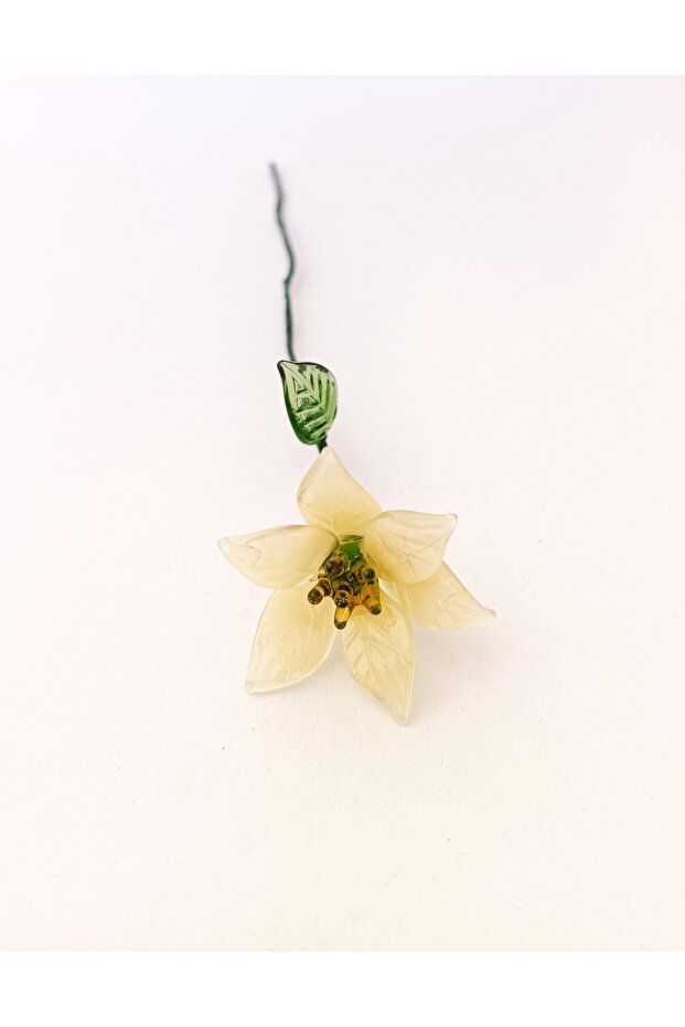 Nergis Çiçeği El yapımı Cam Biblo - 2