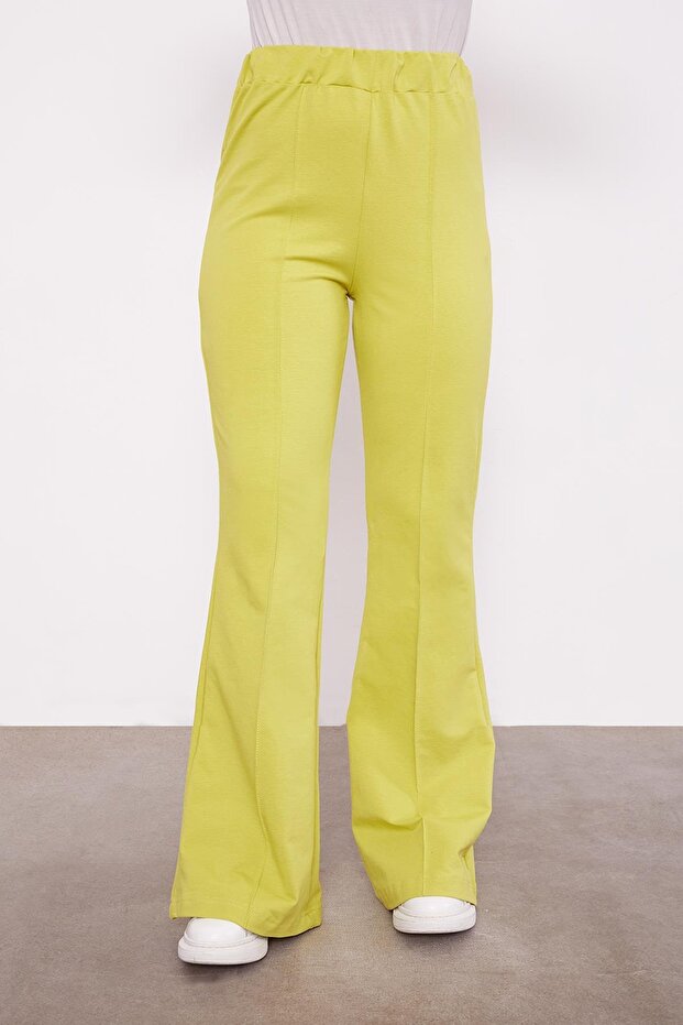 Pistachio Green Flared Pants - 2