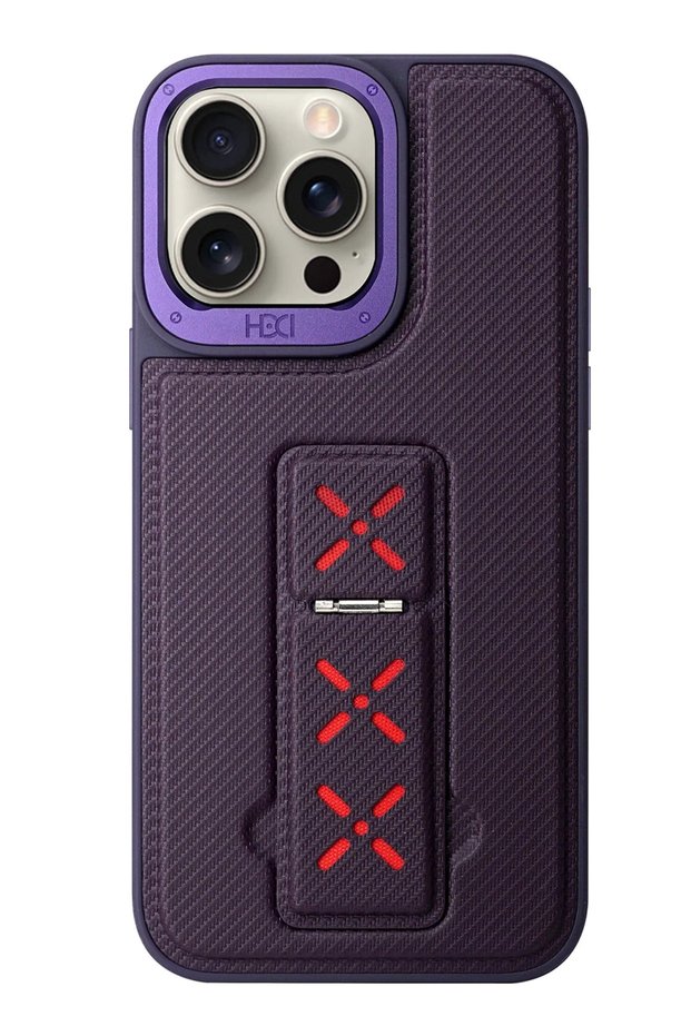 Hbc-248 Lima Stand Cover Compatible with iPhone 14 Pro - Deep Purple