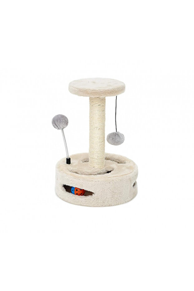 , Cats Scratching Post Tower, Cat Tree (Color white)
