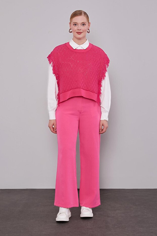 Fuşya Cepli Pantolon - 2