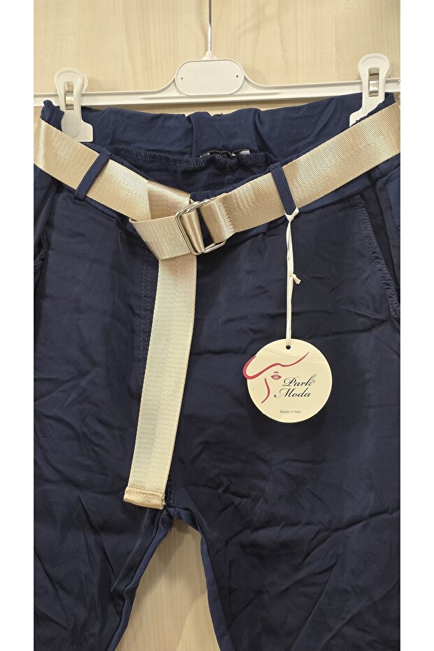 بنطلون متدرج اللون بنمط مستقيم مع حزام - 3