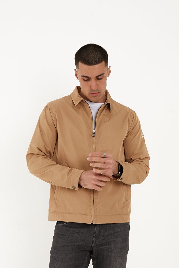 Basic Çift Cepli Gabardin Mevsimlik Mont - 5