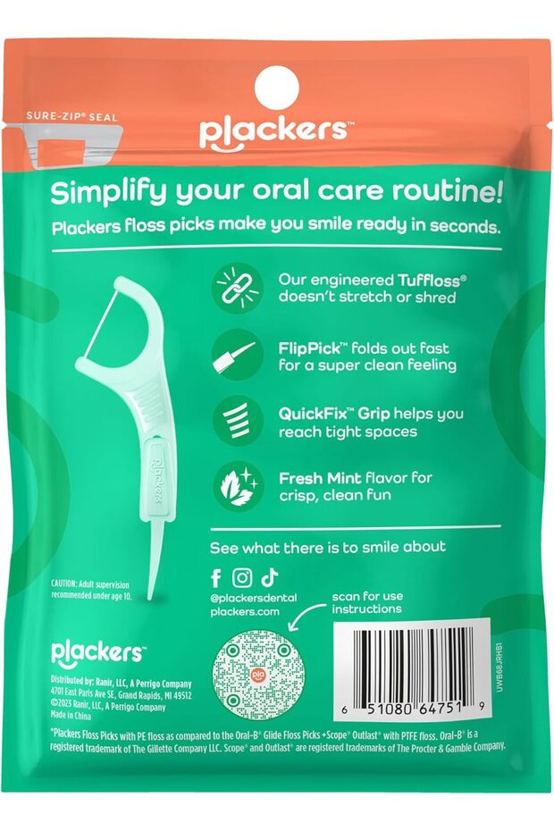 Micro Mint Dental Floss Picks, 36 Count - 2