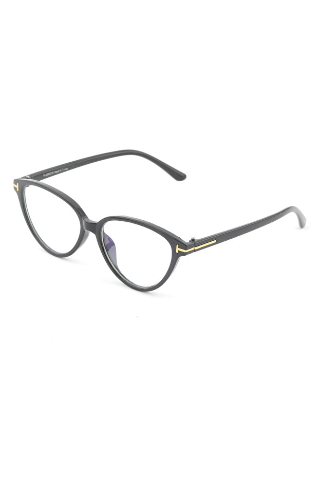 Women's Black Framed Blue Light Protection Blue Block Transparent Glasses Tctgt001801G0223