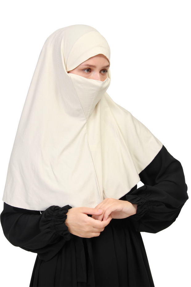 Practical Scarf with Veil - Ready-To-Wear Turban Without Veil – Soufflé Model, Non-Slip and Anti-Sweat