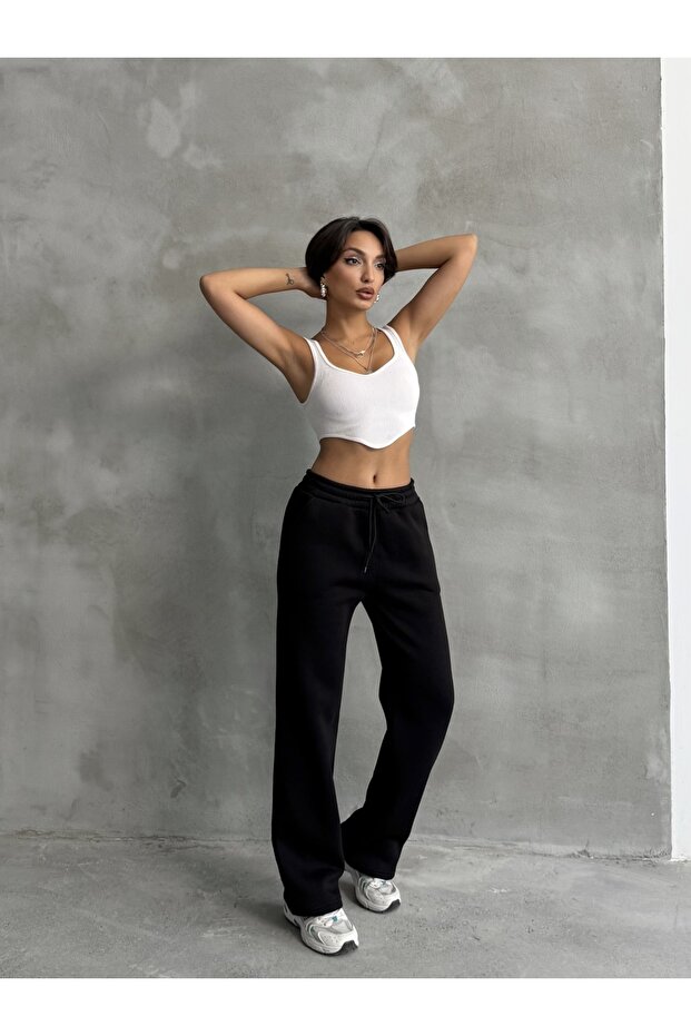 Női téli 3 szálas polár bélésű baggy melegítőnadrág - 6