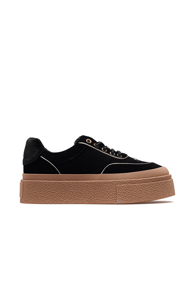 Women's Leather Sneaker Shoes 25K 25K330 Z Black Suede