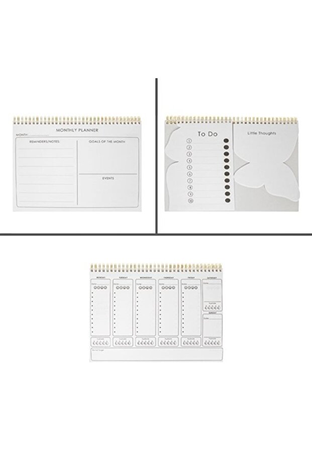 Spiral Notebook with Notes, Monthly Planner, To-Do Lists, and 40 Sheets, 32x29cm - 2