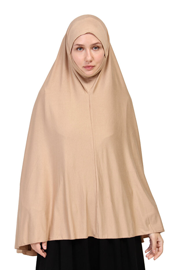 Practical Scarf with Veil – Ready-Made Turban Without Veil | Sufle Model 5XL Standard Size | Non-Slip, Tough and Durable