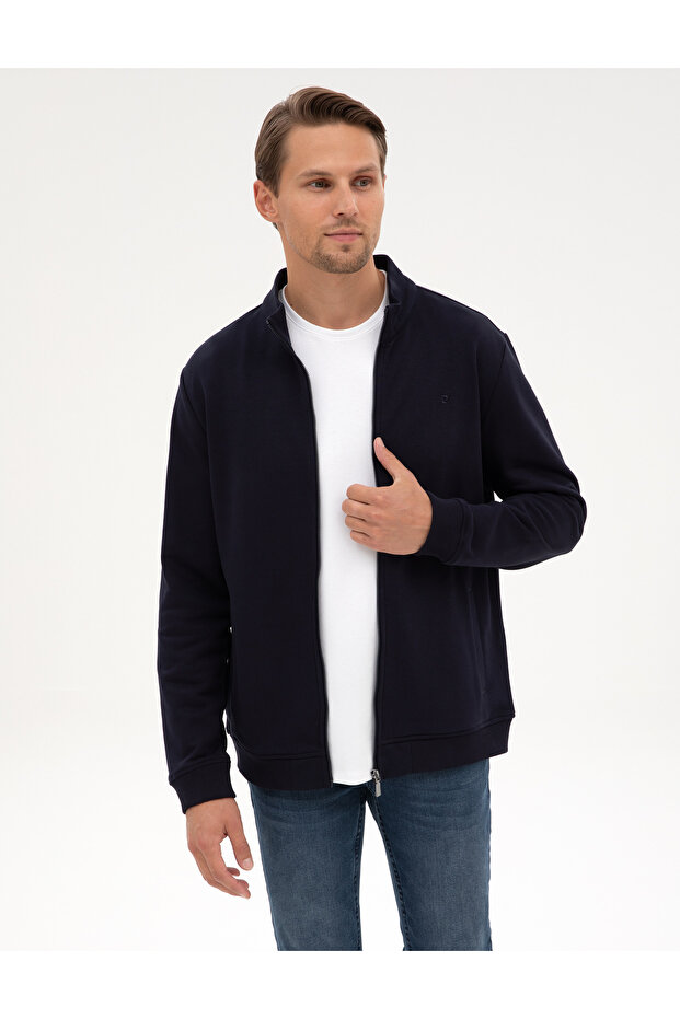 Lacivert Regular Fit Örme Hırka 50317668-VR033 - 3