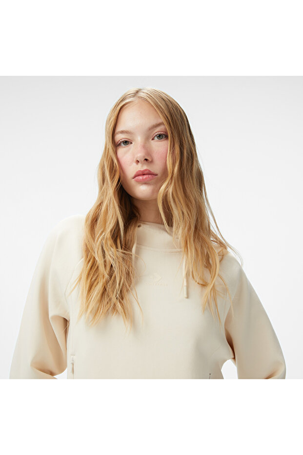 Kadın Krem Sweatshirt - 4